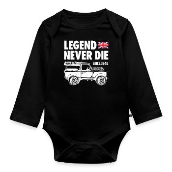 Landy Legend ne meurt jamais - Body Bébé bio manches longues - noir - Devant
