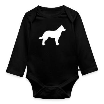 Chien de bétail australien - Body Bébé bio manches longues - noir - Devant