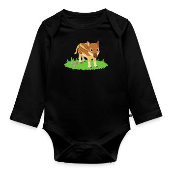 Sanglier - Body Bébé bio manches longues - noir - Devant