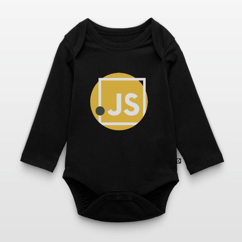 JavaScript dot JS Organic Longsleeve Baby Bodysuit
