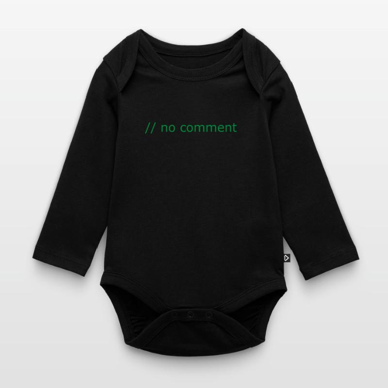 No comment Programming Computer Science Gift Organic Longsleeve Baby Bodysuit