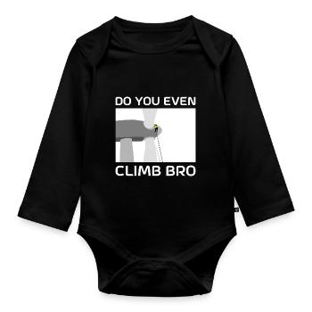 Wind turbine climate protection Energy transition Environmental protection - Organic Longsleeve Baby Bodysuit - black - Front