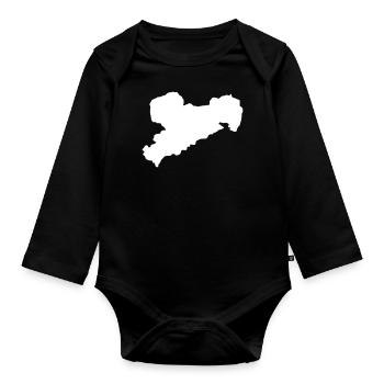 Sachsen - Baby Bio-Langarm-Body - Schwarz - Vorne