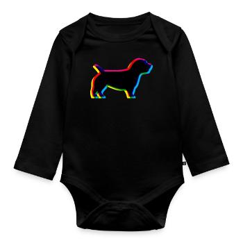 CMYK Irish Glen of Imaal Terrier - Organic Longsleeve Baby Bodysuit - black - Front