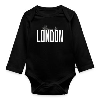 Londre - Organic Longsleeve Baby Bodysuit - black - Front