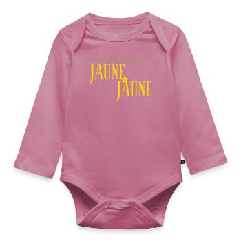 La fleur jaune - Baby Bio-Langarm-Body - Mauve - Vorne