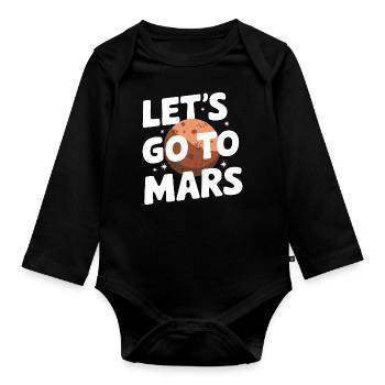Mars Planète Planète Système Solaire - Body Bébé bio manches longues - noir - Devant