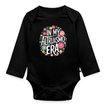 Altruisme Don désintéressé Donner d’école - Body Bébé bio manches longues - noir - Devant