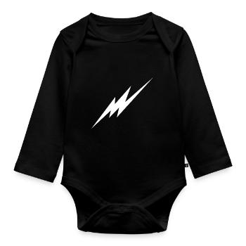 Blitz - Baby Bio-Langarm-Body - Schwarz - Vorne