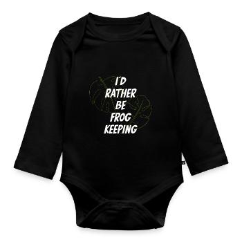 Frog Toad Jungle Jungle Gift - Organic Longsleeve Baby Bodysuit - black - Front