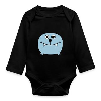 monster - Baby Bio-Langarm-Body - Schwarz - Vorne