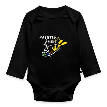 Maler Handwerker Beruf Spruch Geschenk - Baby Bio-Langarm-Body - Schwarz - Vorne