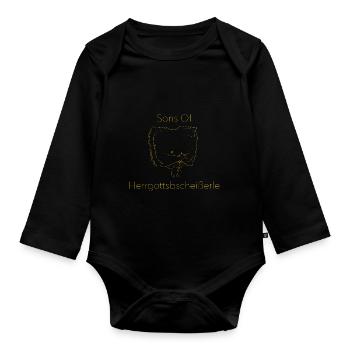 Maultaschen Schwabe Mauldascha Geschenk - Baby Bio-Langarm-Body - Schwarz - Vorne