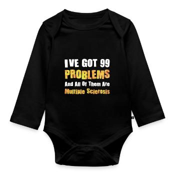 Disability Disabled Gift Handicap - Organic Longsleeve Baby Bodysuit - black - Front