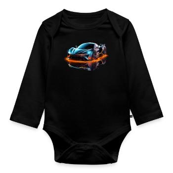 Sport Auto PS - Une conduite radieuse vers l’avenir - Body Bébé bio manches longues - noir - Devant