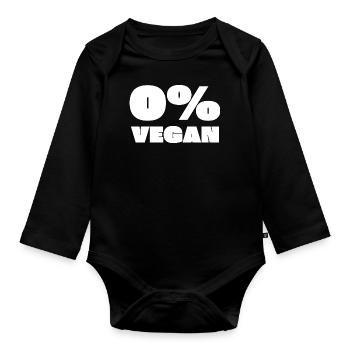 0% vegan - Baby Bio-Langarm-Body - Schwarz - Vorne