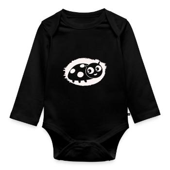 lustiger Marienkäfer - Baby Bio-Langarm-Body - Schwarz - Vorne