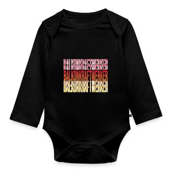 Solaranlage - Baby Bio-Langarm-Body - Schwarz - Vorne