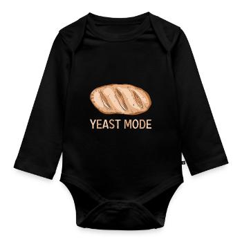 Bread Baking Bakery Sourdough Yeast Mode - Organic Longsleeve Baby Bodysuit - black - Front