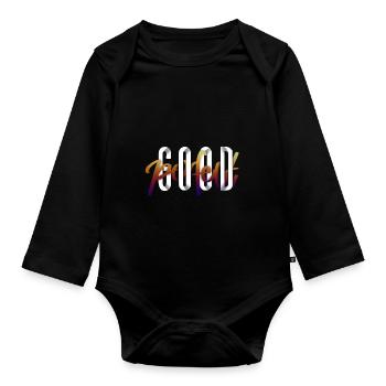 good perfect perfect - Organic Longsleeve Baby Bodysuit - black - Front