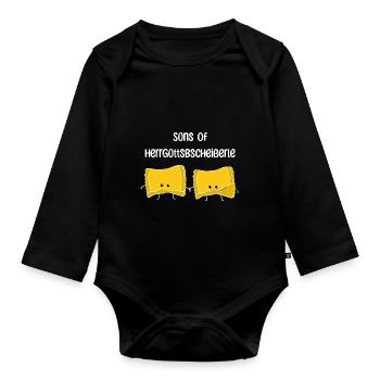 Maultaschen Schwabe Mauldascha Geschenk - Baby Bio-Langarm-Body - Schwarz - Vorne