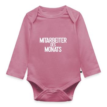 Employé du mois - Body Bébé bio manches longues - mauve - Devant
