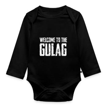 Gulag Warzone King Gamer Meme Idée cadeau - Body Bébé bio manches longues - noir - Devant
