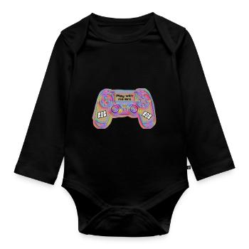 RUDIGAMER CONTROLLER BRO - Baby Bio-Langarm-Body - Schwarz - Vorne