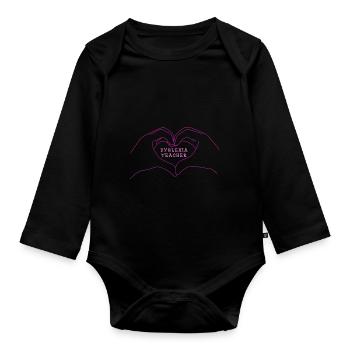 Dyslexia Teacher Dyslexia Gift - Organic Longsleeve Baby Bodysuit - black - Front