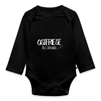 Ostfriese Das Original Norddeutschland - Baby Bio-Langarm-Body - Schwarz - Vorne