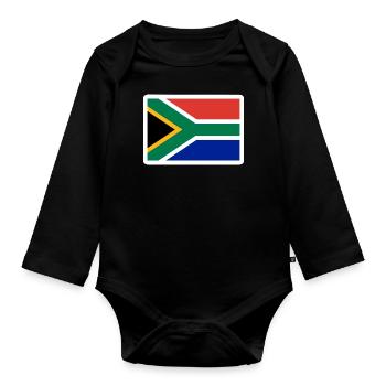 Afrique du Sud - Body Bébé bio manches longues - noir - Devant