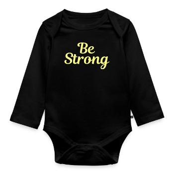 Sei STARK 3 - Baby Bio-Langarm-Body - Schwarz - Vorne