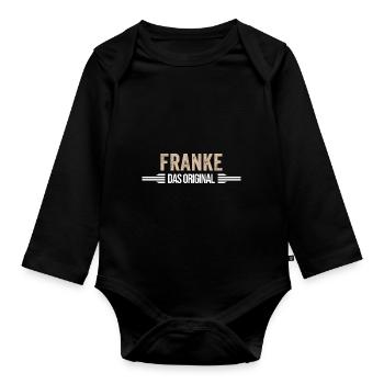 Franke Das Original Bayer Fränisch Frankenland - Baby Bio-Langarm-Body - Schwarz - Vorne