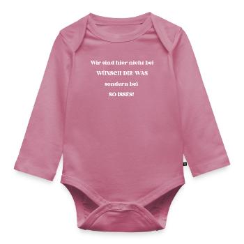 Make a wish - Organic Longsleeve Baby Bodysuit - mauve - Front