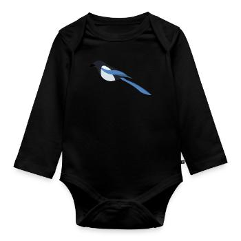 Elster - Baby Bio-Langarm-Body - Schwarz - Vorne