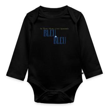 La fleur bleue - Baby Bio-Langarm-Body - Schwarz - Vorne