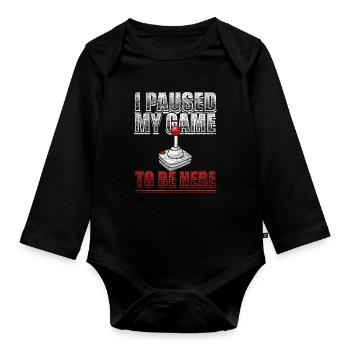 Gamer - Body Bébé bio manches longues - noir - Devant