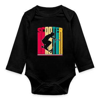 Cascadeurs de cascadeur vintage - Body Bébé bio manches longues - noir - Devant