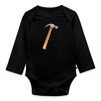 Marteau - Body Bébé bio manches longues - noir - Devant