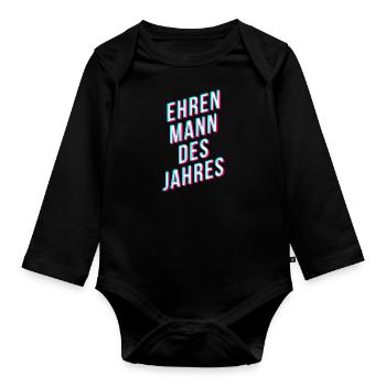 Ehren Mann des Jahres - Baby Bio-Langarm-Body - Schwarz - Vorne
