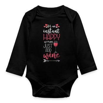 Shamrock Optimist - Organic Longsleeve Baby Bodysuit - black - Front