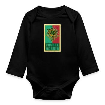 Basken Spanisch Euskal Herria Region National - Baby Bio-Langarm-Body - Schwarz - Vorne
