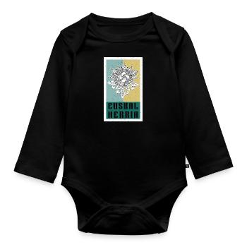 Basken Spanisch Euskal Herria Region National - Baby Bio-Langarm-Body - Schwarz - Vorne