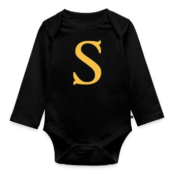 S - Baby Bio-Langarm-Body - Schwarz - Vorne