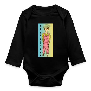 Free the Artist in You - Organic Longsleeve Baby Bodysuit - black - Front