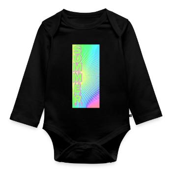 Sommer Sonnenstrahlen Neon  - Baby Bio-Langarm-Body - Schwarz - Vorne