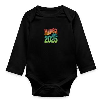 Mallorca 2025 - Organic Longsleeve Baby Bodysuit - black - Front