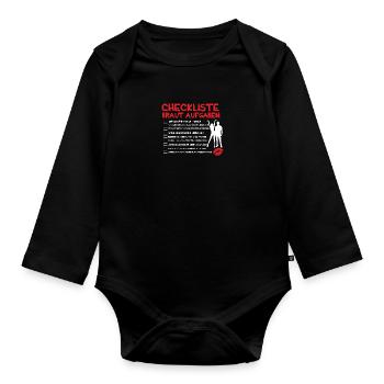 JGA Junggesellenabschied Braut Bride Heiraten - Baby Bio-Langarm-Body - Schwarz - Vorne