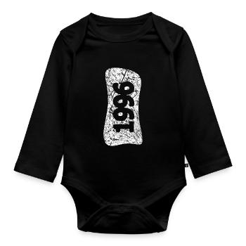 Année : 1996 - Body Bébé bio manches longues - noir - Devant