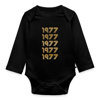 Style 1977 - Baby Bio-Langarm-Body - Schwarz - Vorne